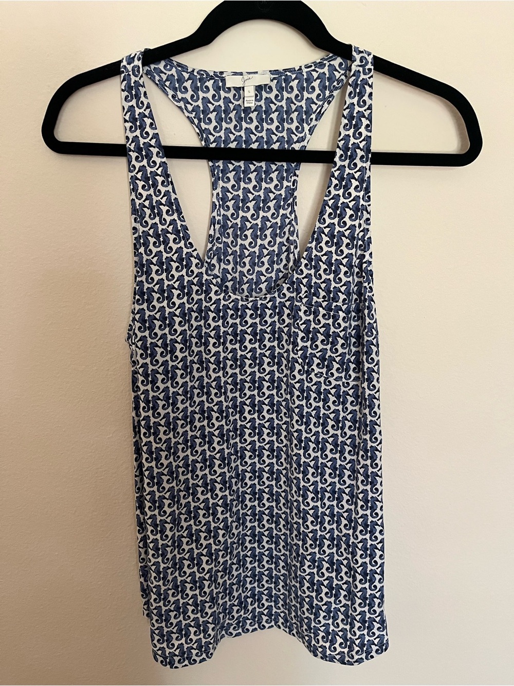 Joie Silk Patterned Racerback Tank Top